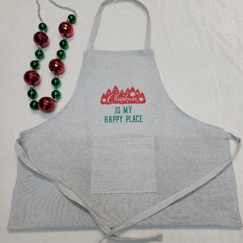 "Christmas Is My Happy Place" Apron
